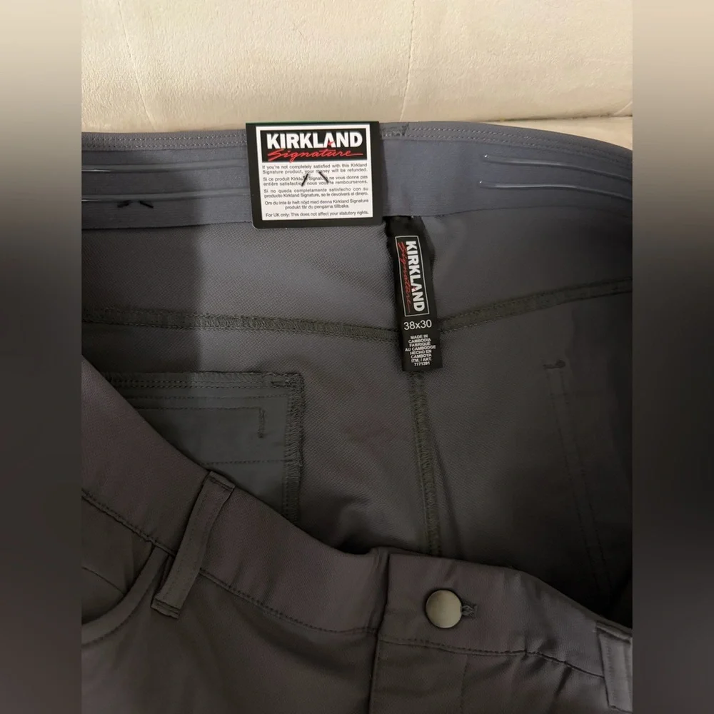 Kirkland Signature Men's Charcoal Chinos - Picture 3 of 4